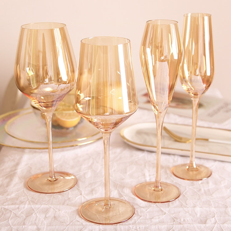 Elegantes copas de vino y champán de cristal ámbar muy fino. – La Mesa  Marquesa