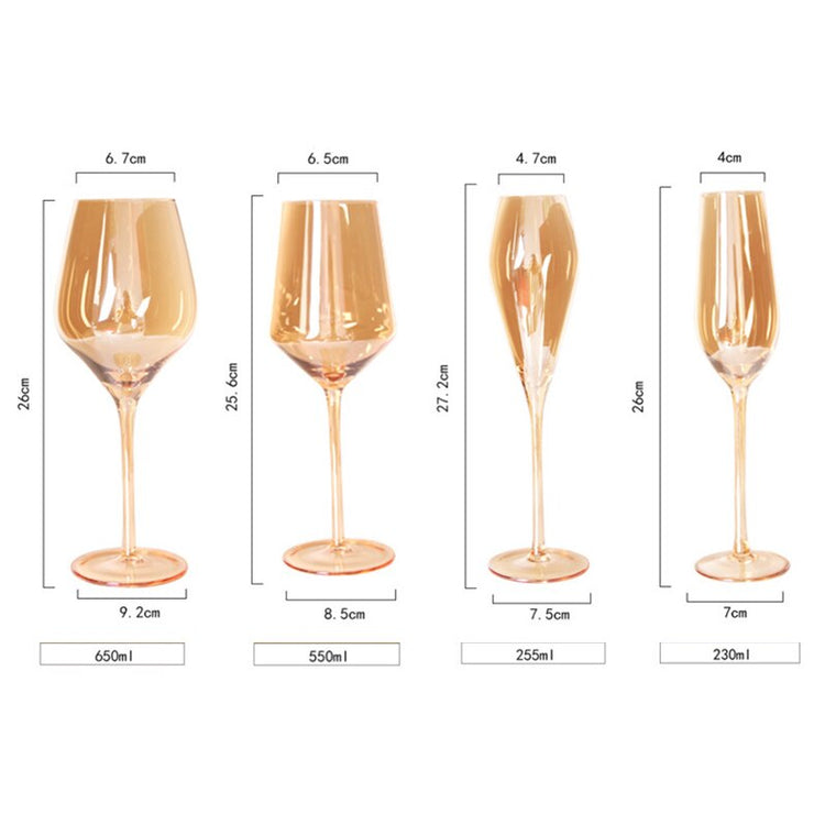  Home-X - Elegantes copas de cristal de plástico duro  irrompibles, Ideal para vino y champán